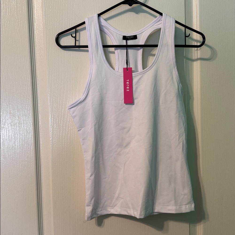 Terez White Racerback Tank